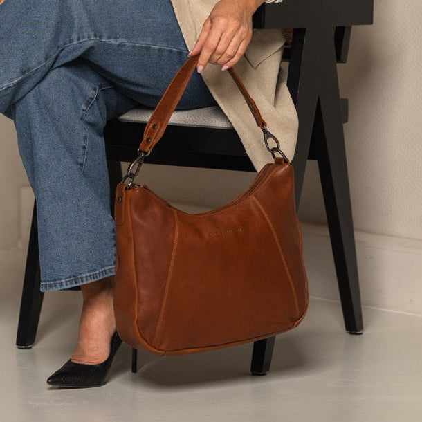 Leather Shoulder Bag Cognac Marle