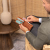 Leder Portemonnaie Cognac Marvin