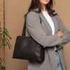Leren Shoulder Bag Zwart Marvos