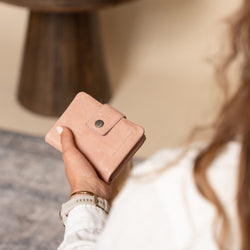 Leder Portemonnaie Vintage Rose Mavona