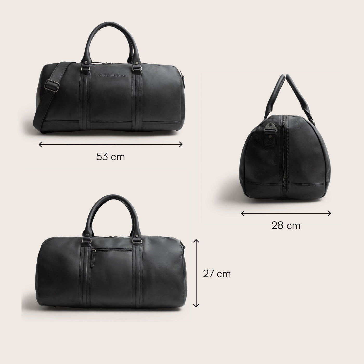 Sac Week-end en Cuir Noir Melbourne