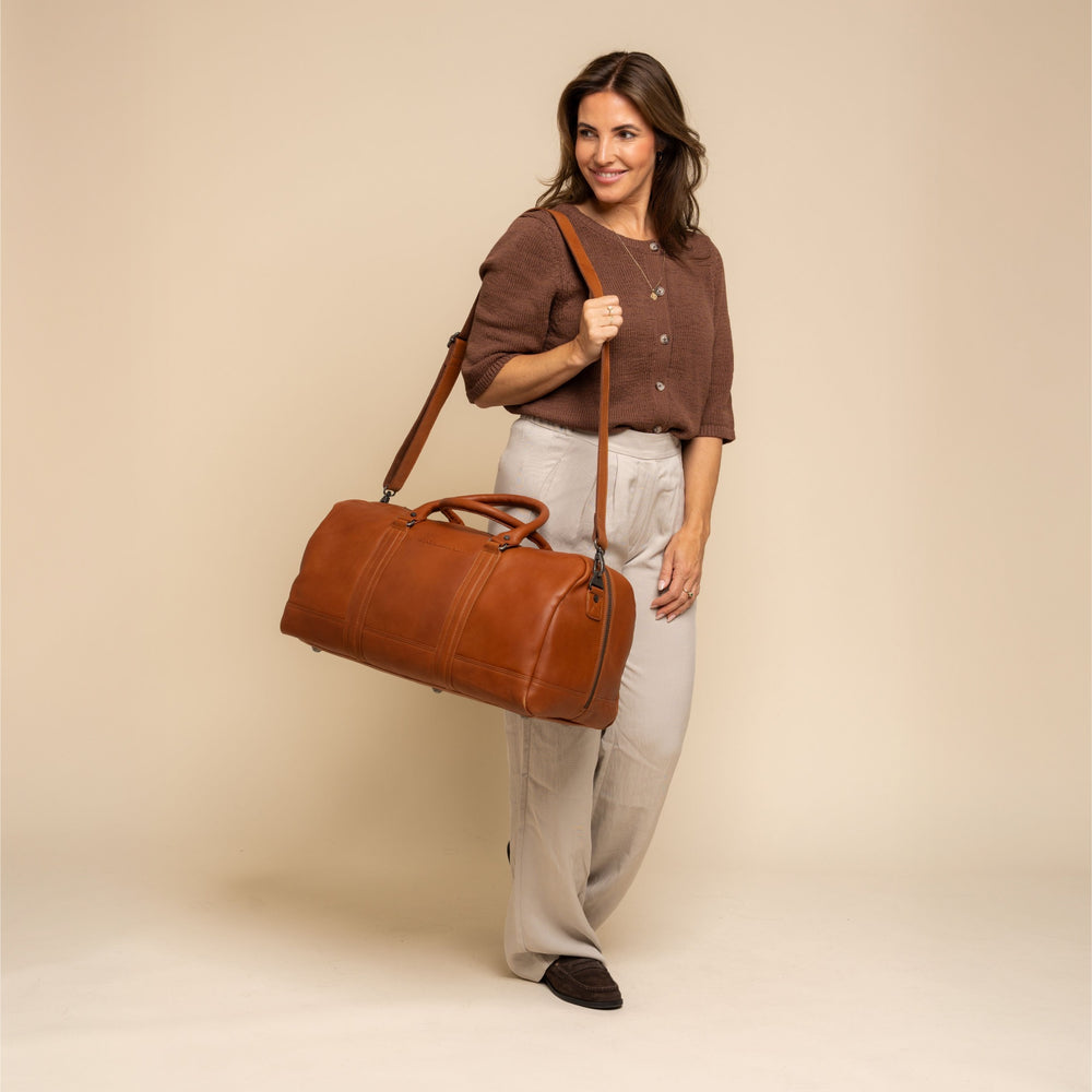 Leder Weekender Cognac Melbourne