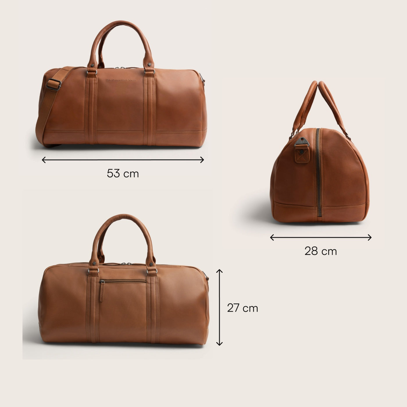 Leather Weekender Bag Cognac Melbourne