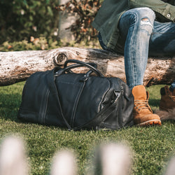 Sac de Voyage en Cuir Noir Melbourne