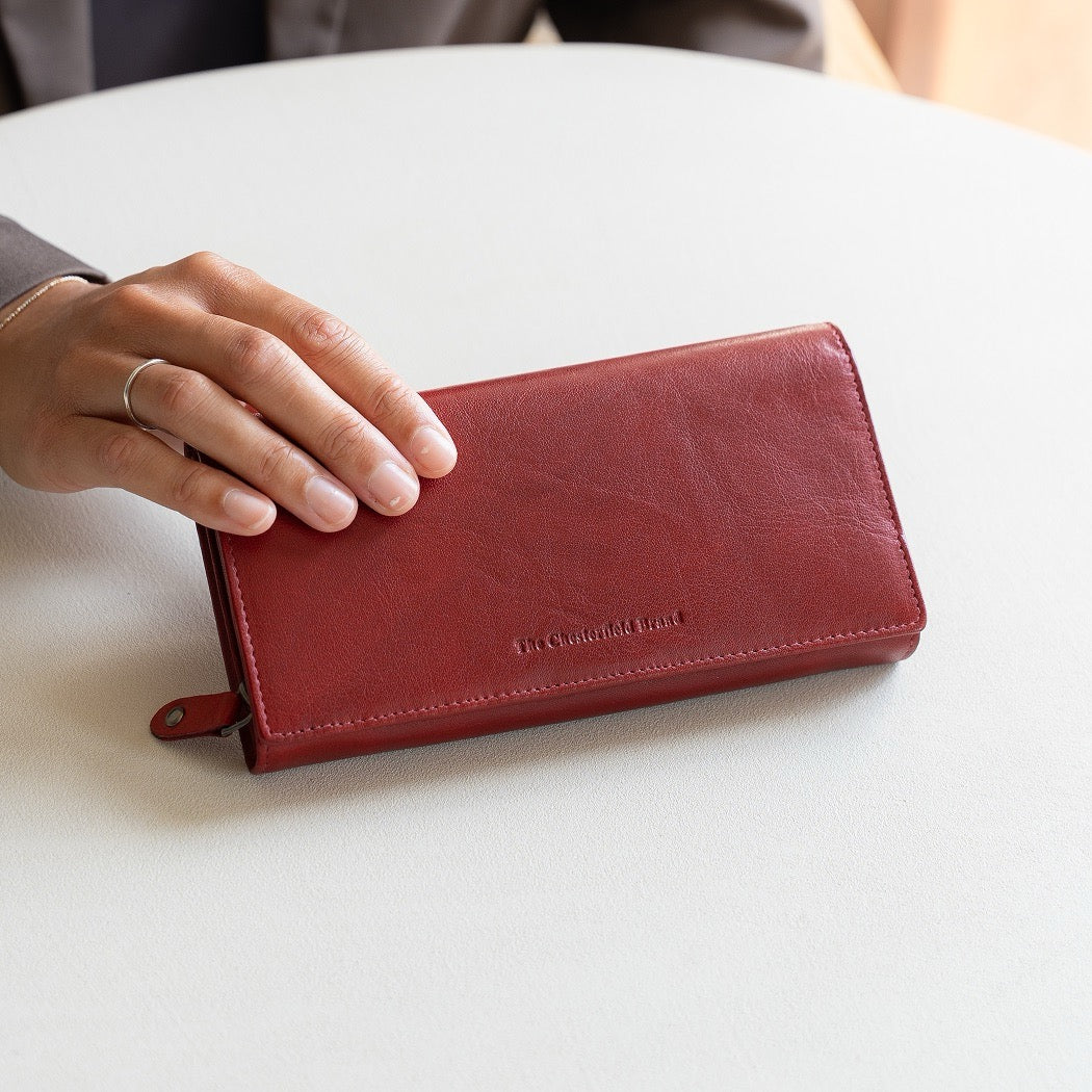 Leather Wallet Red Merritt