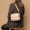 Leather Shoulder Bag Beige Miloa