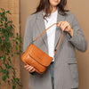 Leather Shoulder Bag Cognac Miloa