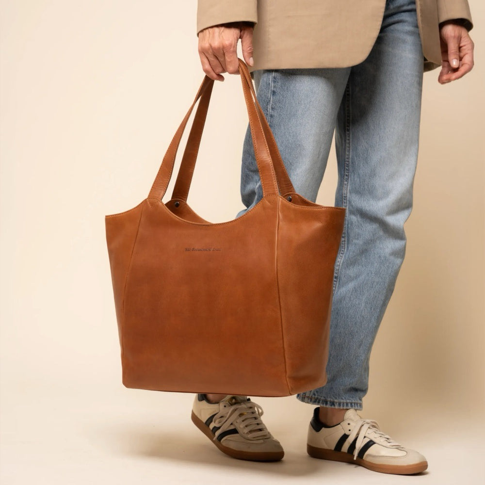 Sac Cabas en Cuir Cognac Mireya