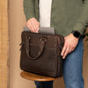 Leather Laptop Bag Brown Montara