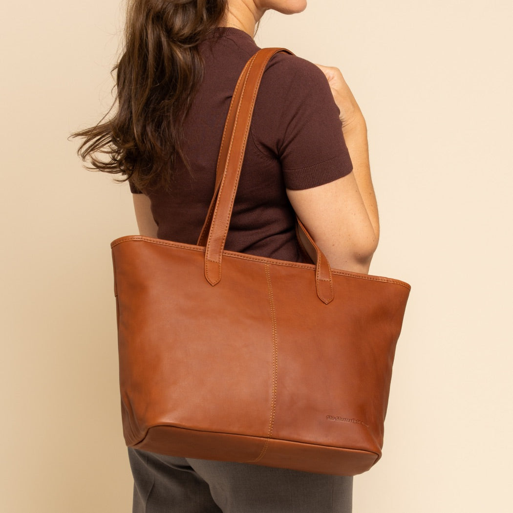 Leder Shopper Cognac Monza