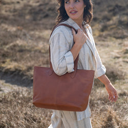 Leren Shopper Cognac Monza