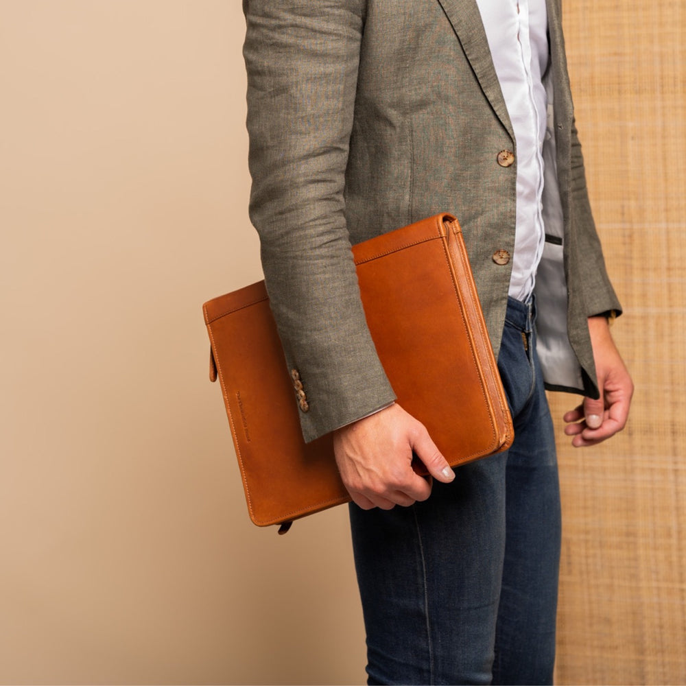 Leather Portfolio Cognac Moreton