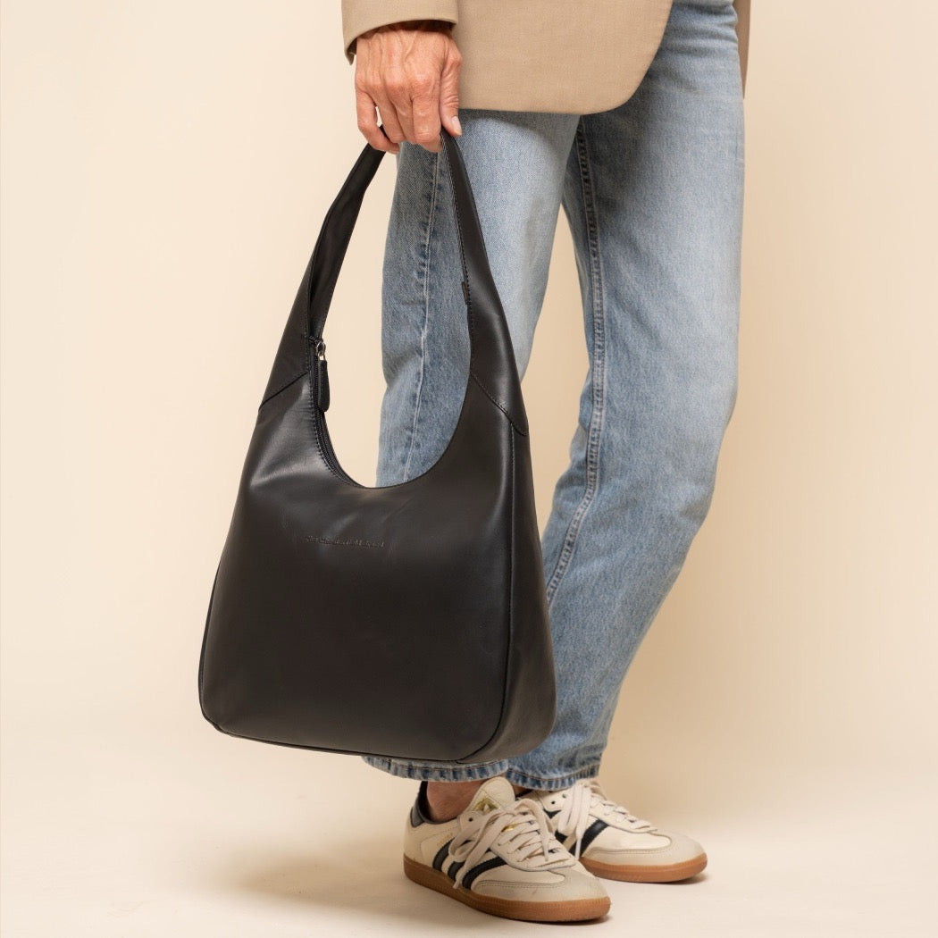 Sac Cabas en Cuir Noir Neya