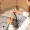 Leather Card Holder Ocean Green Nivala