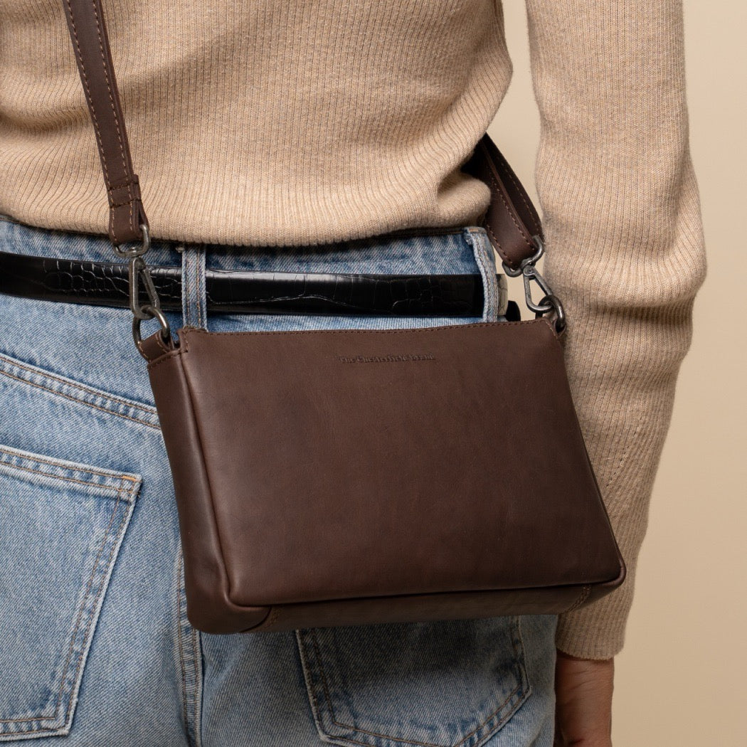 Leder Umhängetasche Braun Orinoco