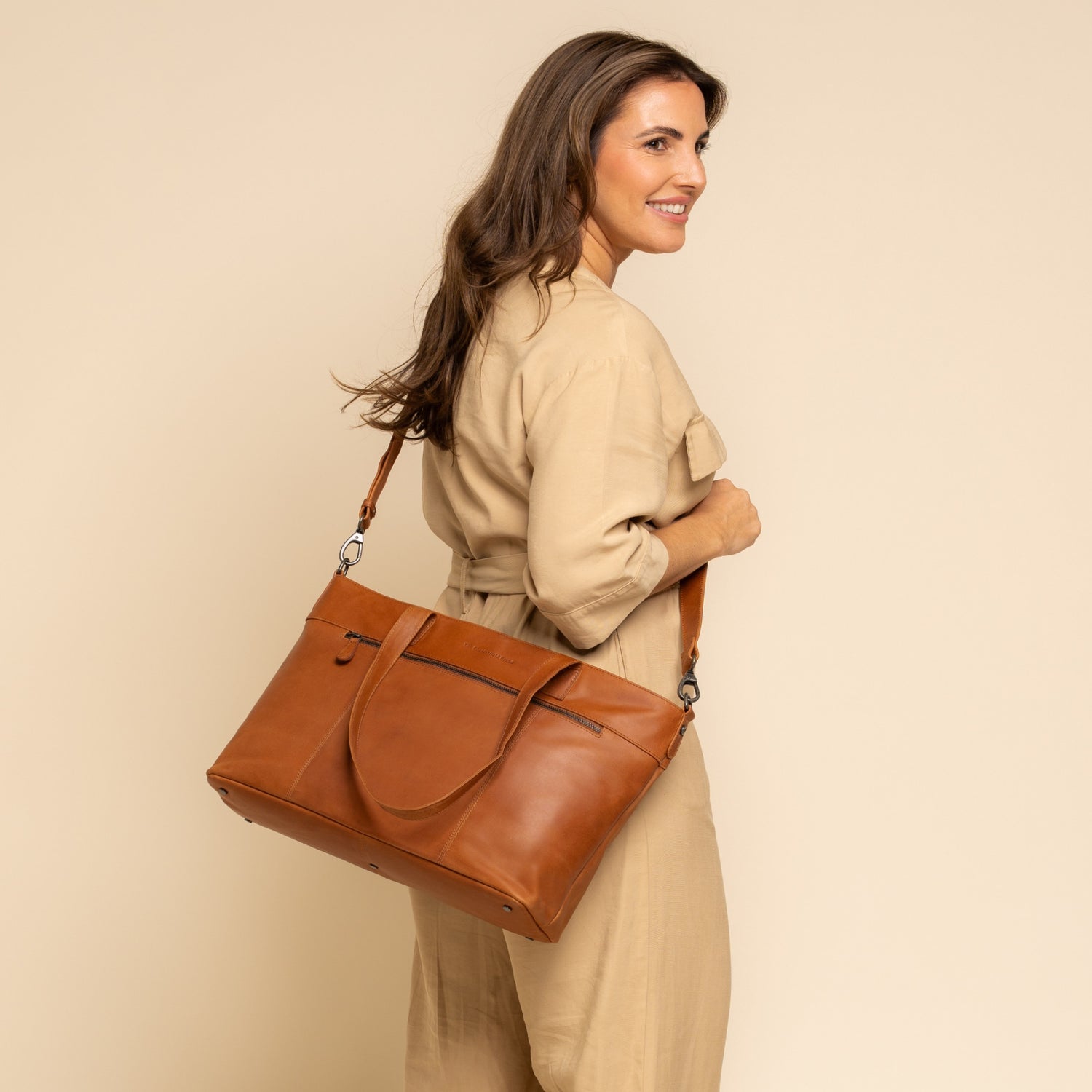Leren Shopper Cognac Osira