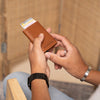 Leather Card Holder Cognac Palma