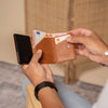 Leather Card Holder Cognac Palma