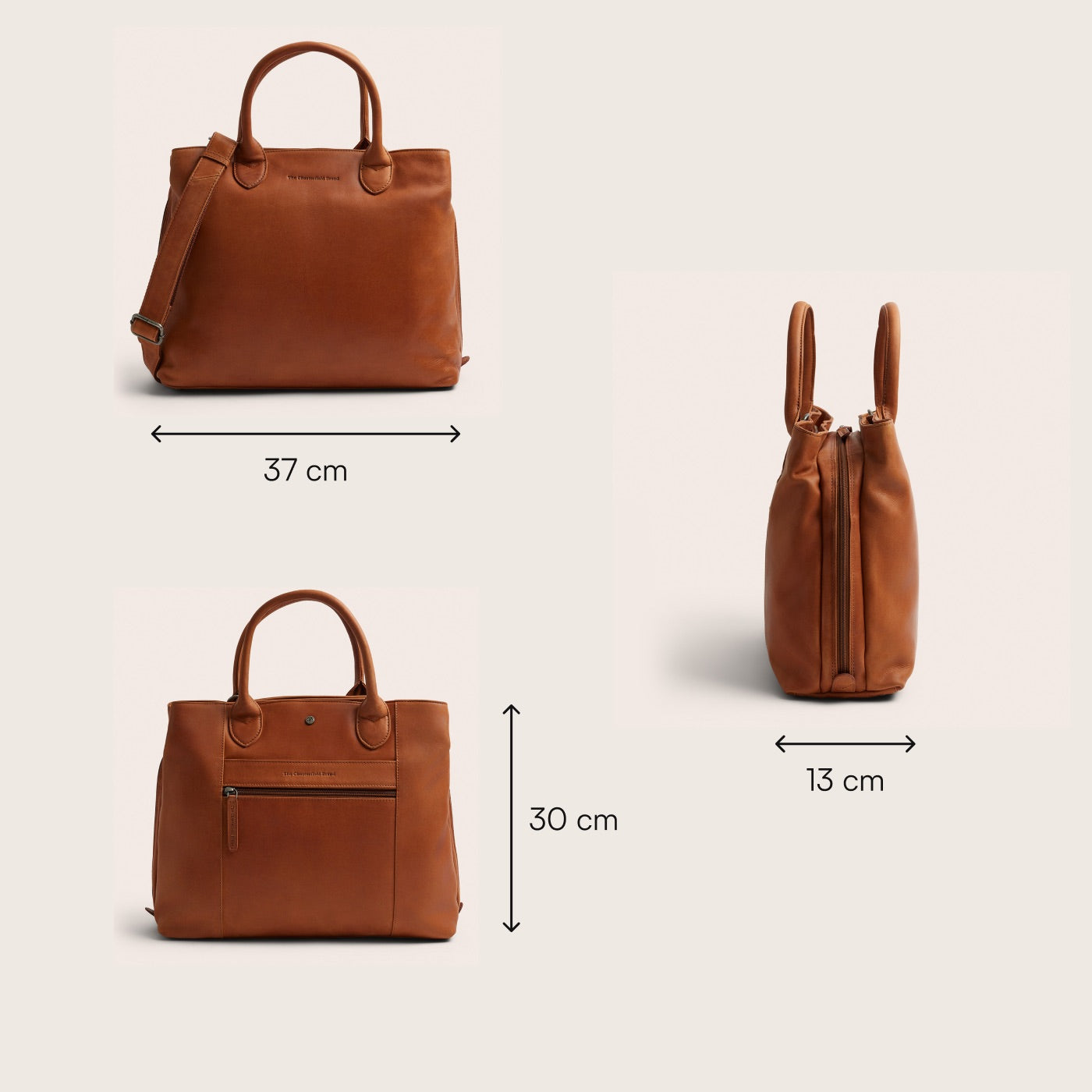 Sac à Main en Cuir Cognac Passau