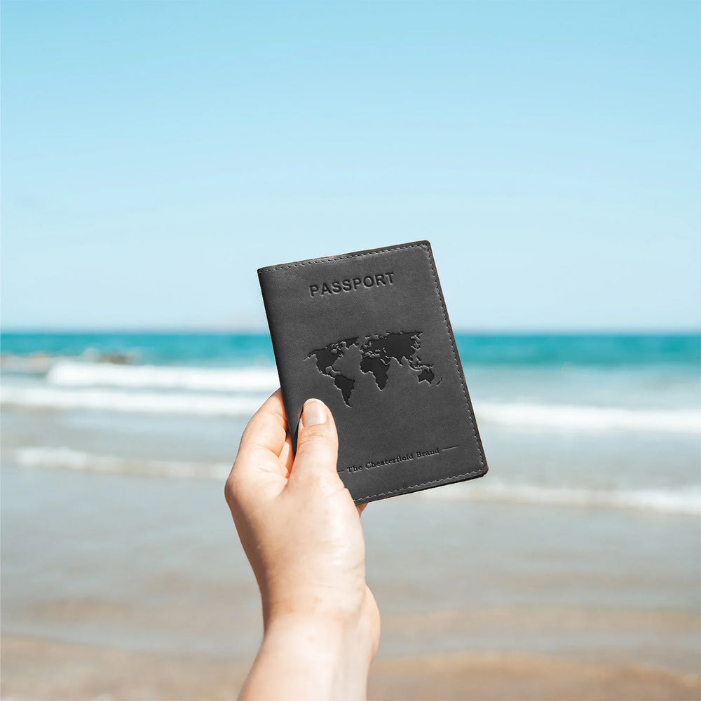 Etui Passeport Cuir Noir