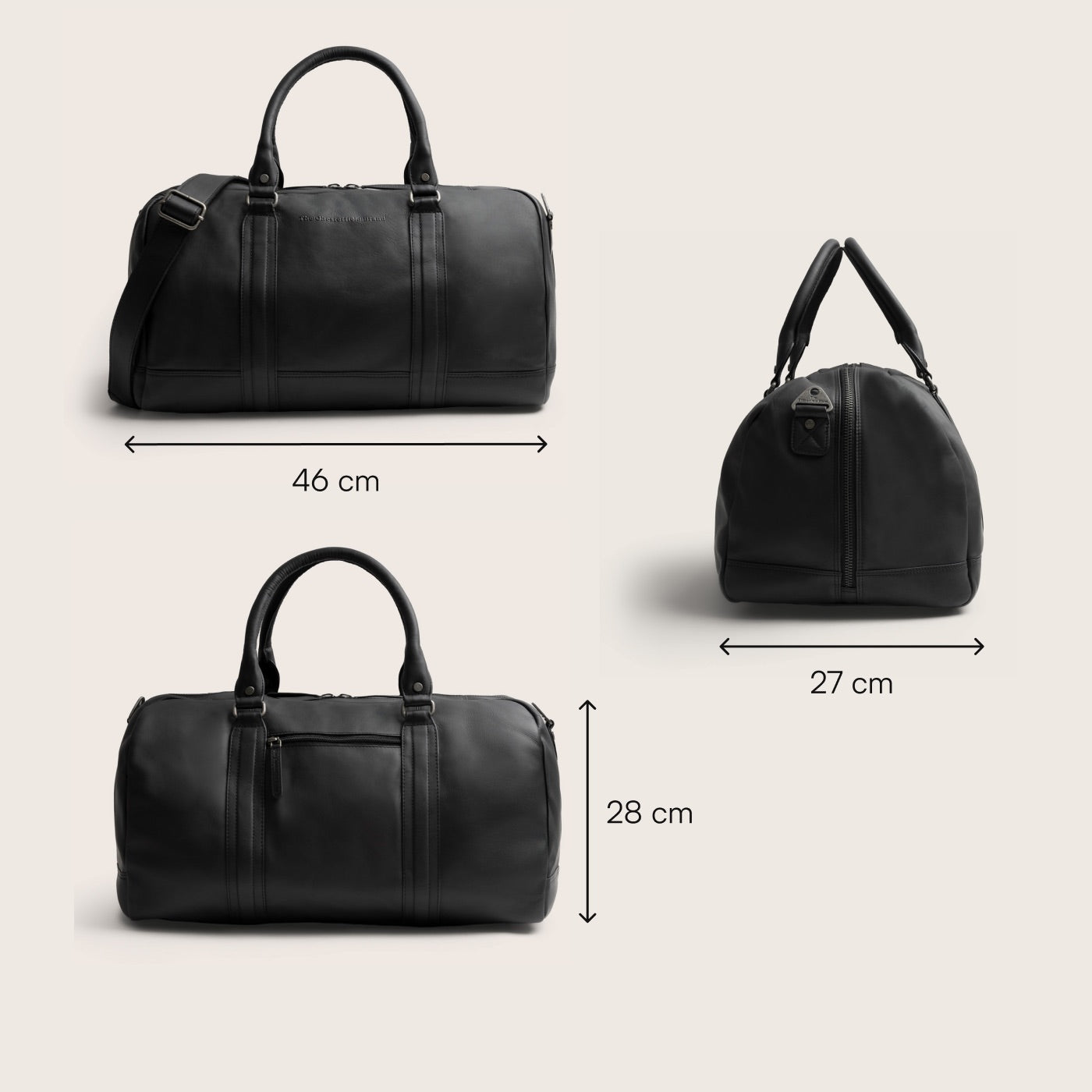 Sac Week-end en Cuir Noir Perth
