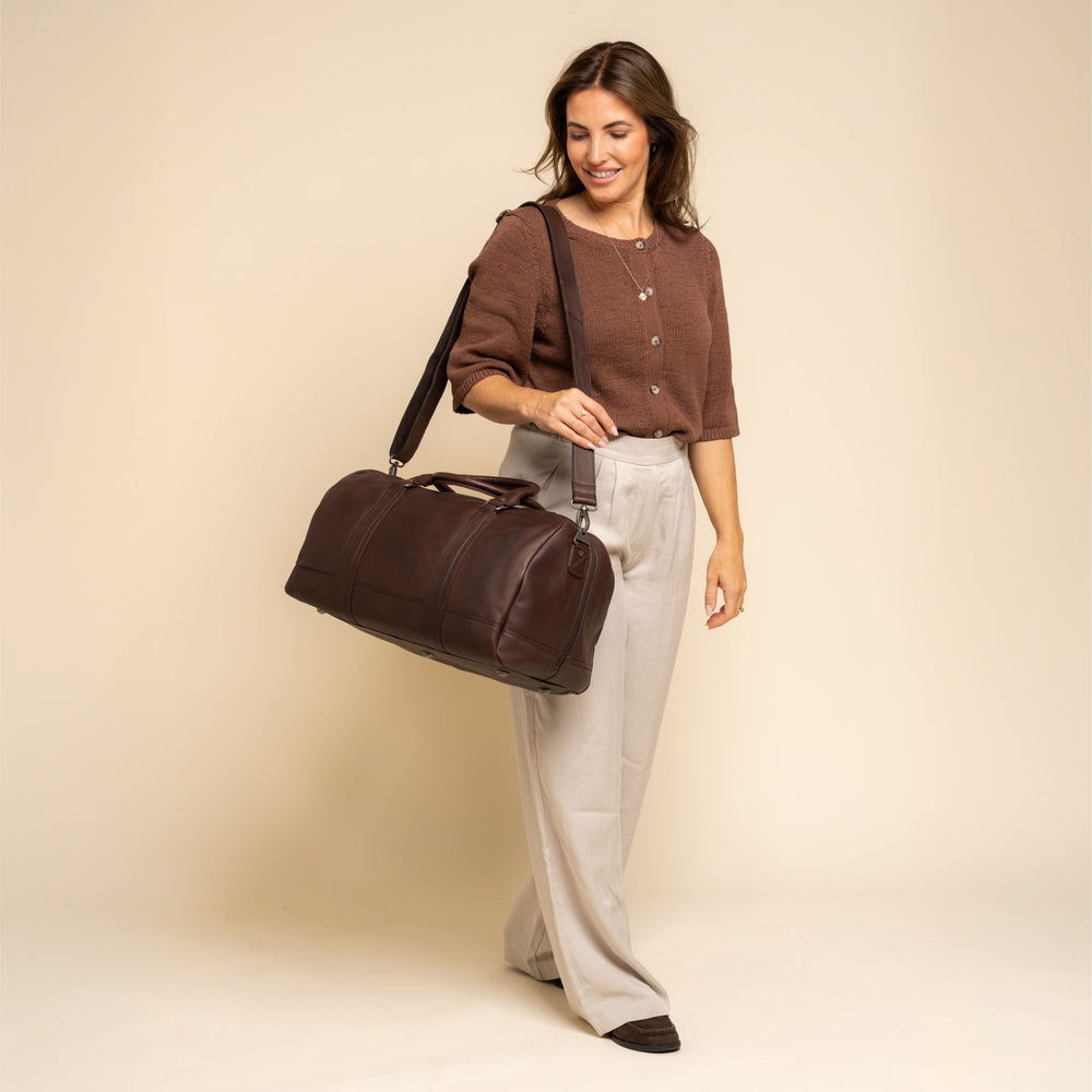 Leder Weekender Braun Perth