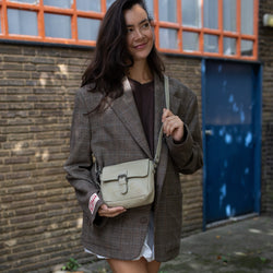 Sac Bandoulière en Cuir Vert Océan Primrose