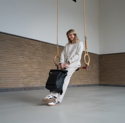 Leder Rucksack Schwarz Remo