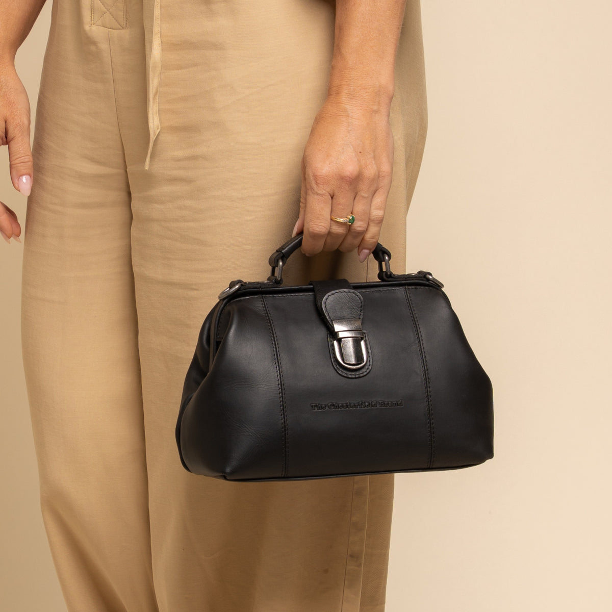 Leather Handbag Black Rachael