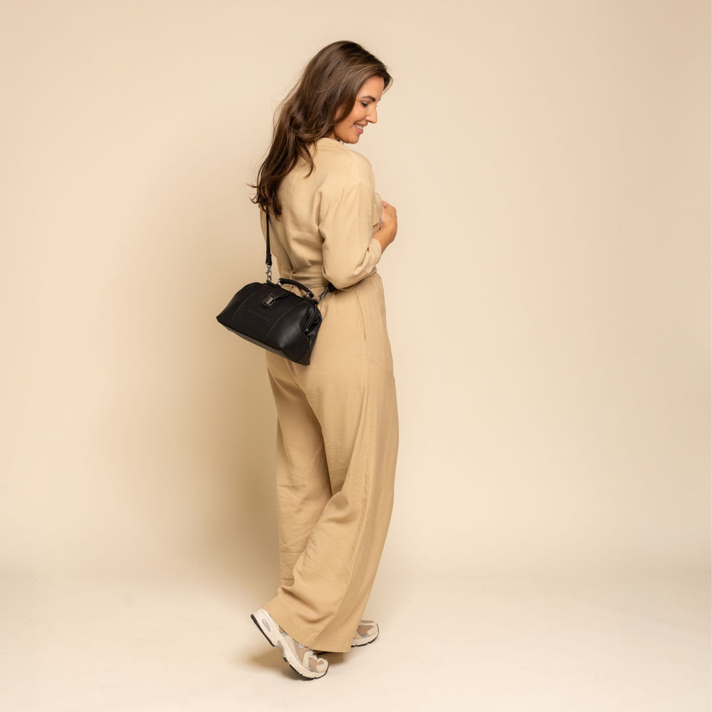 Leder Handtasche Schwarz Rachael