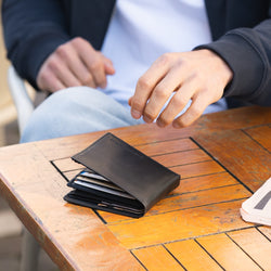 Leder Portemonnaie Schwarz Ralph