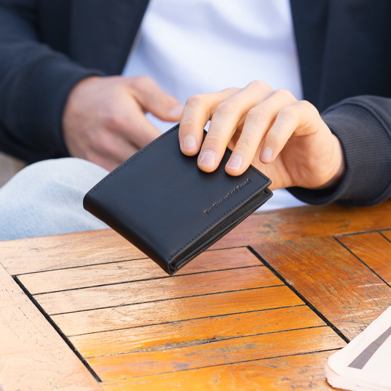 Leren Portemonnee Zwart Ralph