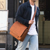 Sac d'Ordinateur en Cuir Cognac Richard