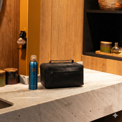 Leren Toilettas Zwart Elmia