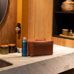 Leren Toilettas Cognac Rosario