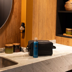 Leren Toilettas Zwart Stacey