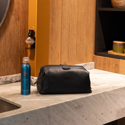 Leren Toilettas Zwart Vince