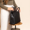 Leather Shoulder Bag Black Rivera
