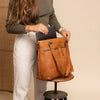 Leather Shopper Cognac Rome