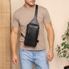 Leren Sling Bag Zwart Rotterdam