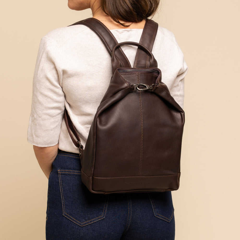 Leather Backpack Brown Saar