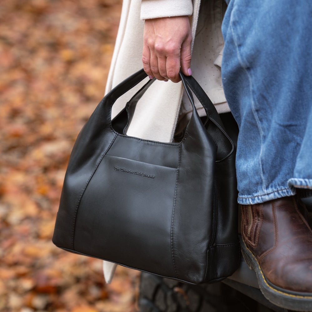 Sac à Main en Cuir Noir Salina