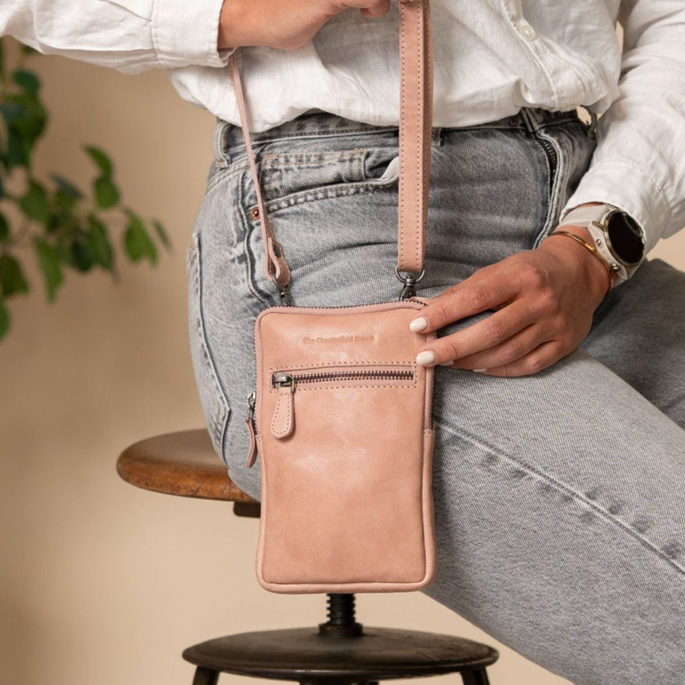 Leather Phone Bag Vintage Rose Salta