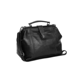 Sac Bandoulière en Cuir Noir Shaun