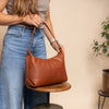 Leather Shoulder Bag Cognac Skara