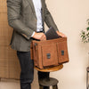 Leather Briefcase Cognac Springfield