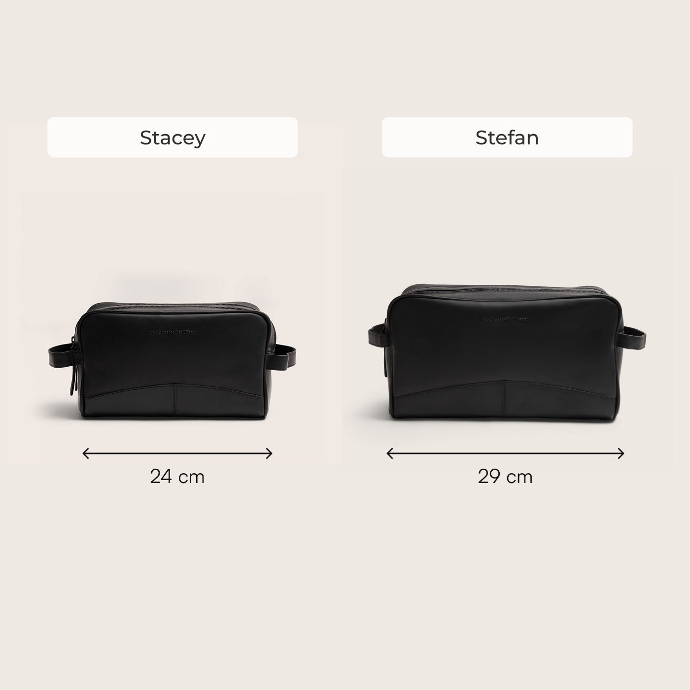 Leren Toilettas Zwart Stacey