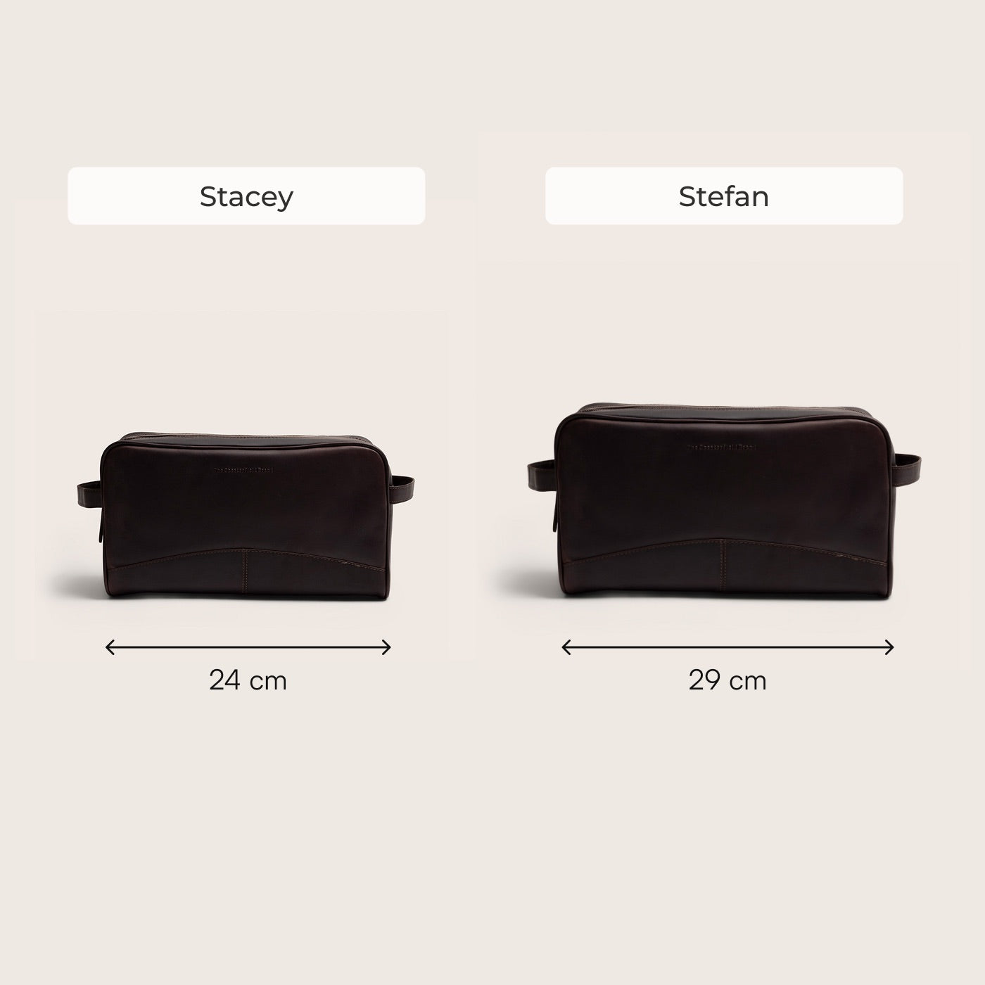 Leder Kulturtasche Braun Stefan
