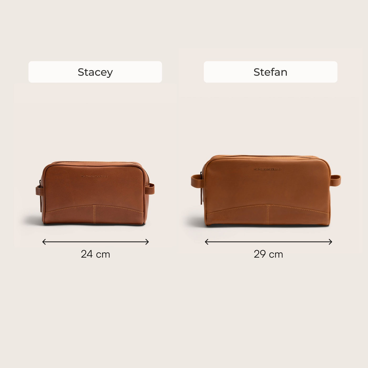 Leren Toilettas Cognac Stefan
