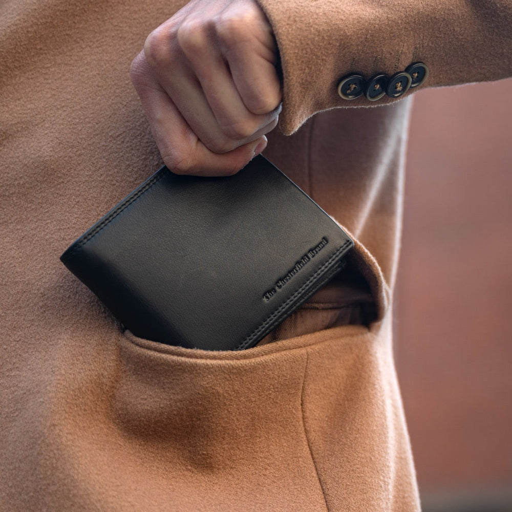 Leather Wallet Black Stephens